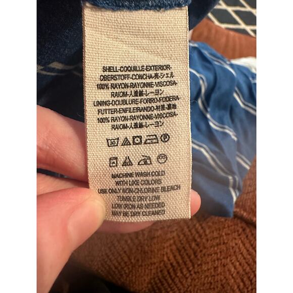 Free People Revolve size Medium Sleepy Time Striped Boxy Flowy Fit Blouse Top - Picture 8 of 9